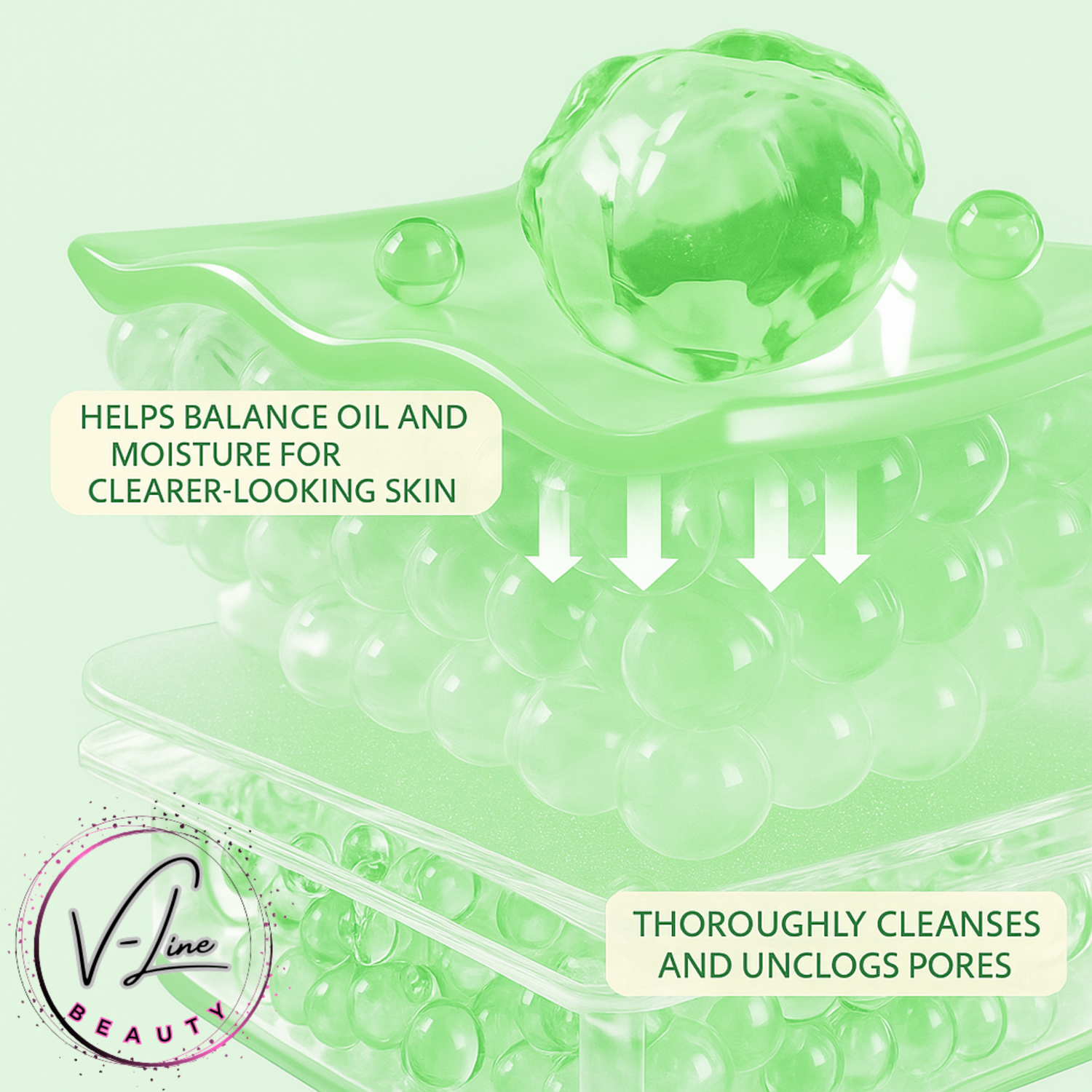 2% BHA Microcrystal Cleansing Facial Gel Scrub – Gentle Exfoliation for Sensitive, Oily, and Acne-Prone Skin - 4.23oz V-Line Beauty