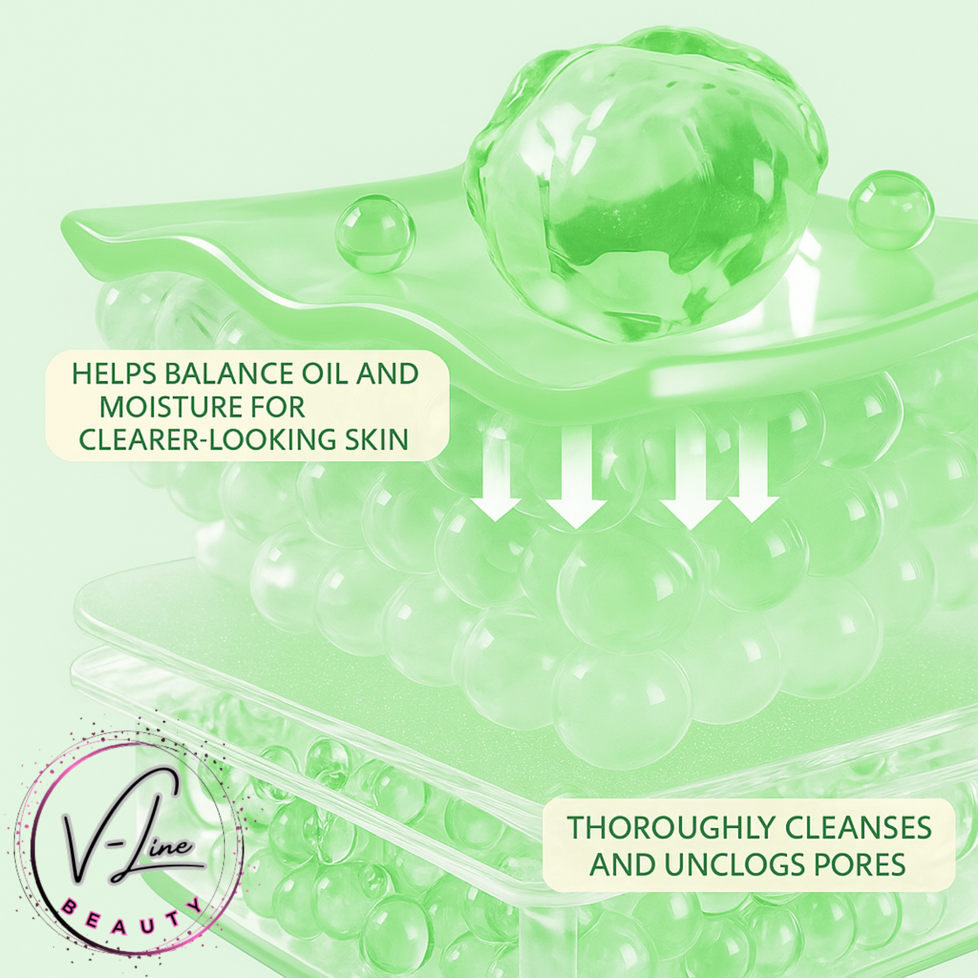 2% BHA Microcrystal Cleansing Facial Gel Scrub – Gentle Exfoliation for Sensitive, Oily, and Acne-Prone Skin - 4.23oz V-Line Beauty