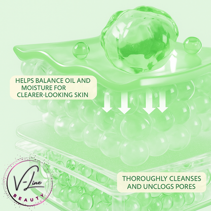 2% BHA Microcrystal Cleansing Facial Gel Scrub – Gentle Exfoliation for Sensitive, Oily, and Acne-Prone Skin - 4.23oz V-Line Beauty