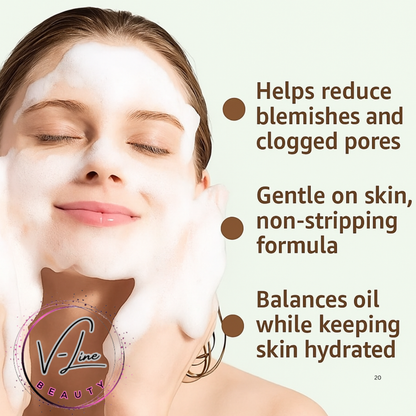 Azelaic Acid Dispelling Foaming Face Wash for Oily Skin - 4.23oz V-Line Beauty